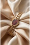 Women's Steel Watch Gold Color Burgundy Dial |   Premium Vintage Old Money Classic Elegant Stylish Model Women's Wristwatch |   Limited Edition 2027 - 3