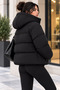 Side Pocket Zippered Winter Coat - 4