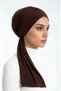 Women's Dubai Bone Shawl, Daily Plain Gray Color Head Covering Hijab Clothing - 2