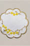 Set of 6 Coffee Side Cocktail Napkins, Embroidered Fabric Presentation Napkins, Special Decorative Napkins for Turkish Delight and Coffee Tea Presentations - 6