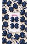 Navy Blue Luna Lady Glitter Glittery Shimmering 2-Piece Bow Buckle - 2