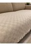 Cotton Bohemian Sofa Cover for Seating Area, Sofa Bed, Armchair Cover Shawl |   100X210 Beige - 2
