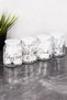 4-Piece Premium Cotton Jar Set with White Mica Lids Glass Cotton Set Jar Makeup Cotton Ear Swab Floss Labeled Jar Set