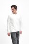 Polo Collar Buttoned Sweater with Striped Details - 2