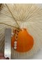 Orange Pectim Shell Agate Natural Stone Necklace - 4