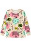 Boy's 100% Cotton Cream Color Football Ball Goal Patterned Long Sleeve Pajama Set - 4