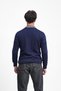 Cotton Lycra Slim Fit Cut-Off Collar Vertical Wide Line and Collar Stripe Detailed Knitwear Sweater - 4