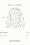 Women's Cream Button Detailed Asymmetrical Collar Ribbed Knit Sweater - 3