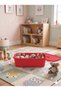 Small Size 4 Liter 30X20X10 cm Polypropylene Plastic Organizer with Red Lid - Toy Box and Storage Basket - 6