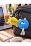 2-Piece Plush Keychain Set with Yellow Owl and Blue Pom-Pom Figures, Cute Bag Ornament, School and Backpack Accessory - 5