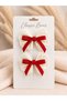 2-Piece Nostalgic Scallop Detailed Black Striped Buckle Set for Children and Women