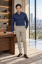 Men's Prime Shirt Liquid Ammonia Mercerized 110S Pima Cotton Navy Blue - 6