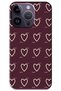 iPhone 15 Pro Max Line Heart Burgundy (Burgundy)