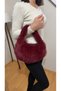 Women's Plush Shoulder Bag Faux Fur Textured Stylish Daily Bag - 3