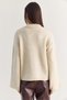 Women's Cream Chinese Button Detailed Stand Collar Soft Textured Knitwear Cardigan 9123 60286735 - 7