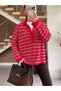 Polo Collar Striped Viscose Knitwear - 2