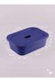 Small Size 4 Liter 30X20X10 cm Polypropylene Plastic Organizer with Navy Blue Lid - Toy Box and Storage Basket - 8