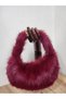 Women's Plush Shoulder Bag Faux Fur Textured Stylish Daily Bag - 4