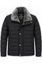 Yaman Slim Fit Men's Collared Fur Coat 7816