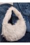 Women's Plush Shoulder Bag Faux Fur Textured Stylish Daily Bag - 4