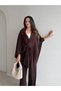 Brown Poncho Double Set - 0190 - 2