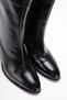 Women's Thick Heeled Zippered Stretch Boots 5124 Black - 3