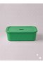 Small Size 4 Liter 30X20X10 cm Polypropylene Plastic Organizer with Green Lid - Toy Box and Storage Basket - 3