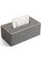 Tissue Box Cover, PU Leather Tissue Box Holder Rectangular Kleenex Box Covers for Home/Office/Car De