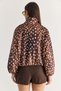 Women's Brown Suede Bambi Patterned Stand Collar Lined Pocket Detailed Rubber Bomber Jacket 5543 60286753 - 8