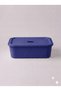Small Size 4 Liter 30X20X10 cm Polypropylene Plastic Organizer with Navy Blue Lid - Toy Box and Storage Basket - 3