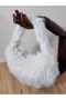 Women's Plush Shoulder Bag Faux Fur Textured Stylish Daily Bag - 6