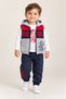 Boy's Green and White Animal Figured 3-Piece Vest Top and Bottom Set - 2