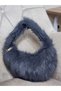 Women's Plush Shoulder Bag Faux Fur Textured Stylish Daily Bag - 5