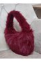 Women's Plush Shoulder Bag Faux Fur Textured Stylish Daily Bag - 6