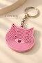Animated Fidget Keychain with Cat Figure – Layered Fidget Design, Bag Accessory Charm