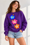 Hibiscus Flower Printed Unisex Oversize Sweatshirt – Crew Neck Casual Sweatshirt