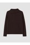 Ozmarka New Season Brown Turtleneck Women's Knitwear Sweater - 2