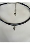 Black Satin Cord Choker - Necklace