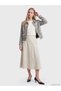 Peak New Season Ecru Zippered A-Line Skirt