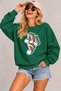 Retro Music Notes Printed Unisex Oversize Sweatshirt – Crew Neck Casual Sweatshirt