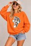 Retro Music Notes Printed Unisex Oversize Sweatshirt – Crew Neck Casual Sweatshirt