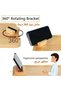 Bamboo Sofa Couch Arm Tray,Foldable Sofa Armrest Clip Table (Rectangle) - 3