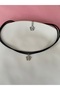 Black Satin Cord Choker - Necklace - 4
