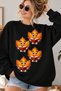 Cute Autumn Leaves Reading a Book Printed Unisex Oversize Sweatshirt – Crew Neck Casual Sweatshirt