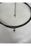 Black Satin Cord Choker - Necklace - 4
