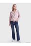 Peak New Season Lilac Sailor Collar Women's Sweatshirt with Tie at the Waist - 2