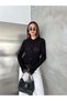 Women's Lace Detailed Openwork Knitwear Cardigan Crew Neck Buttoned Long Sleeve Stylish Knit Cardigan