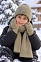 Boys' Fleece Lined Scarf, Beanie and Gloves Set for Ages 5-9, 3-Piece Set
