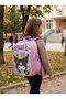 School Bag Hologram Large Printed Pink - 7