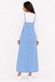 Women's Comfortable Cut Strappy Long Denim Salopet Dress - 3